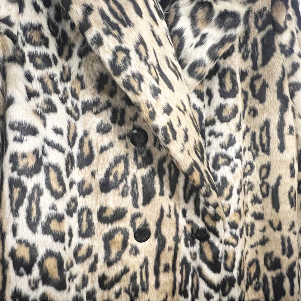 Alice + Olivia Nicholas Leopard Faux-Fur Coat - Size Large - Picture 3 of 8